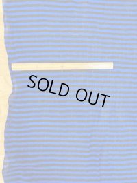 生地：綿薄手ボーダーニット（青／黒）