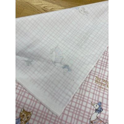 画像3: 生地：ピーターラビットチェック柄防炎コーティングポリ（ピンク）