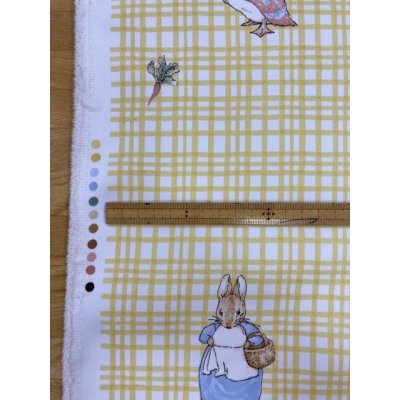 画像9: 生地：ピーターラビットチェック柄防炎コーティングポリ（黄色）