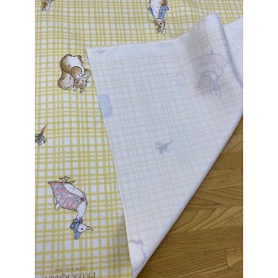 画像5: 生地：ピーターラビットチェック柄防炎コーティングポリ（黄色）
