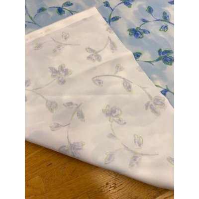 画像6: 生地：花柄防炎コーティングポリ（水色）