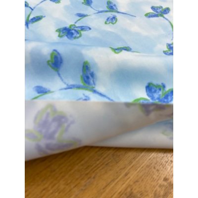 画像5: 生地：花柄防炎コーティングポリ（水色）