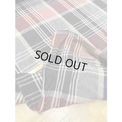 画像4: 生地:綿ウールチェック織り(茶/ベージュ/紺)