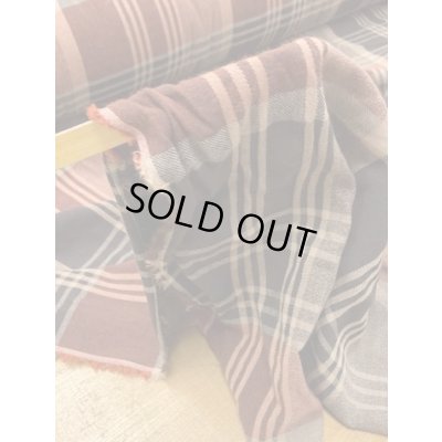 画像7: 生地:綿ウールチェック織り(茶/ベージュ/紺)