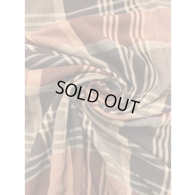 画像8: 生地:綿ウールチェック織り(茶/ベージュ/紺)