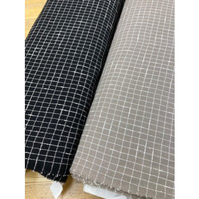 画像9: 生地：格子柄ウールストレッチ（黒）