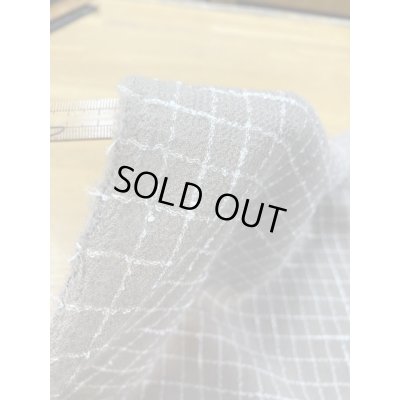 画像6: 生地：格子柄ウールストレッチ（グレージュ）