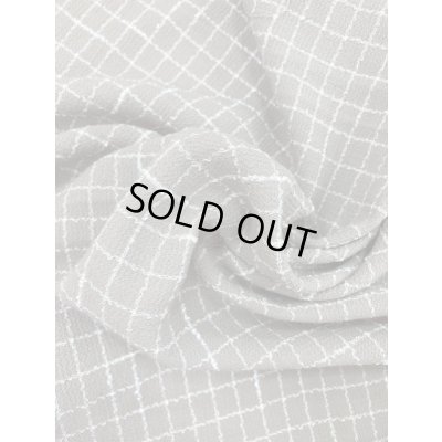 画像7: 生地：格子柄ウールストレッチ（グレージュ）