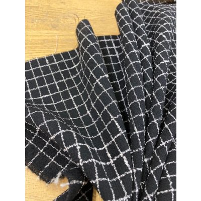 画像6: 生地：格子柄ウールストレッチ（黒）