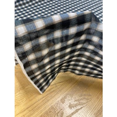 画像6: 生地:チェック柄プリントポリ(紺)