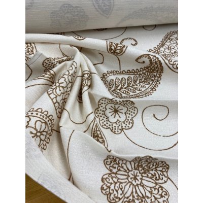 画像6: 生地：ペイズリー柄クロス（生成／茶）