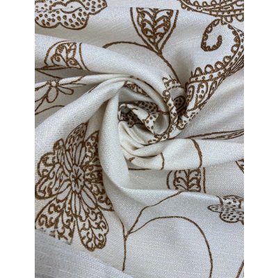 画像7: 生地：ペイズリー柄クロス（生成／茶）