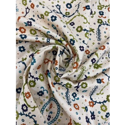 画像7: 生地：リヨセル綿フラワープリント（クリーム）
