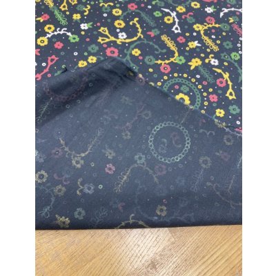 画像3: 生地:リヨセル綿フラワープリント(黒)