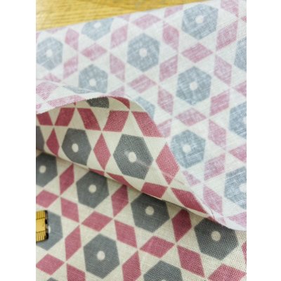 画像5: 生地：北欧風コットンリネン（ピンク／グレー）