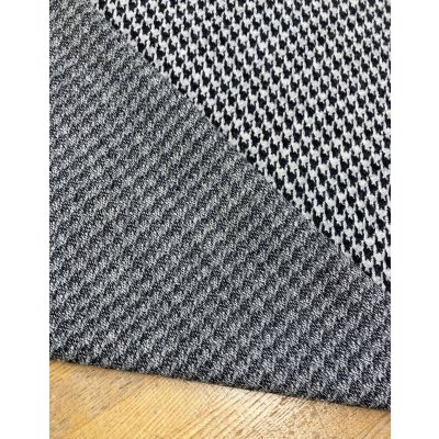 画像3: 生地：千鳥格子柄ウール綿ジャガードニット（グレー／黒）