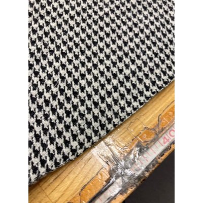 画像6: 生地：千鳥格子柄ウール綿ジャガードニット（グレー／黒）