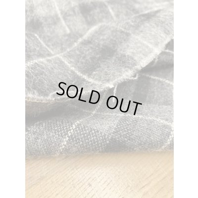 画像4: 生地：ウールポリ混チェック柄ウールシャギー（グレー／黒）