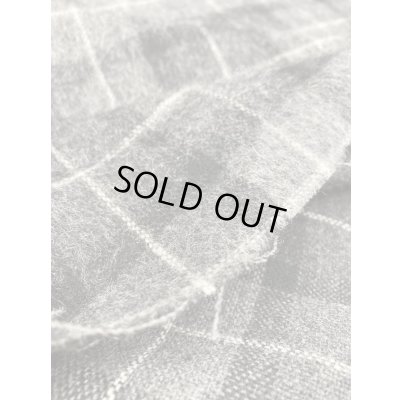 画像5: 生地：ウールポリ混チェック柄ウールシャギー（グレー／黒）