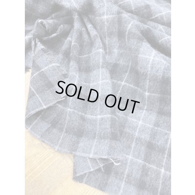 画像6: 生地：ウールポリ混チェック柄ウールシャギー（グレー／黒）