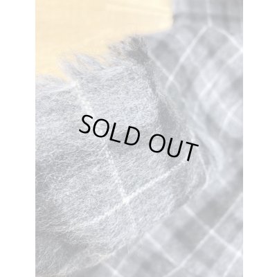 画像7: 生地：ウールポリ混チェック柄ウールシャギー（グレー／黒）