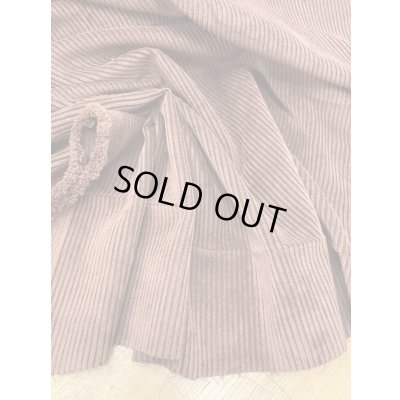 画像7: 生地： ポリエステルコーデュロイ畝 （赤茶）