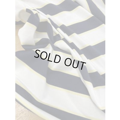 画像4: 生地：太ボーダー柄ニット（白黒クリームイエロー）