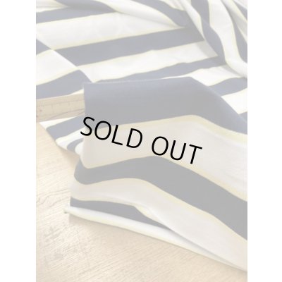 画像6: 生地：太ボーダー柄ニット（白黒クリームイエロー）