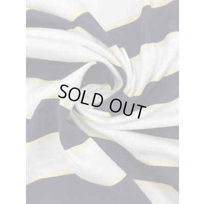 画像7: 生地：太ボーダー柄ニット（白黒クリームイエロー）