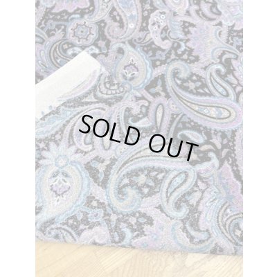 画像3: 生地：ペイズリー柄プリントトリアセテートポリ（紺／紫）