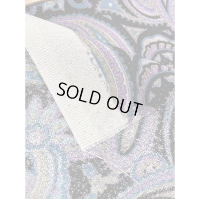 画像5: 生地：ペイズリー柄プリントトリアセテートポリ（紺／紫）