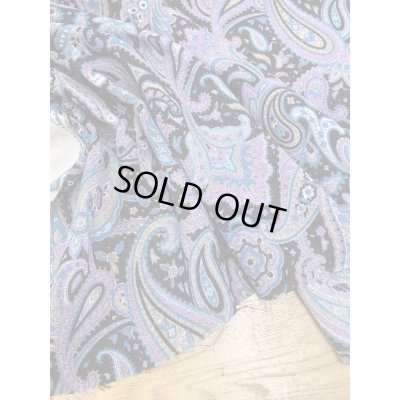 画像6: 生地：ペイズリー柄プリントトリアセテートポリ（紺／紫）