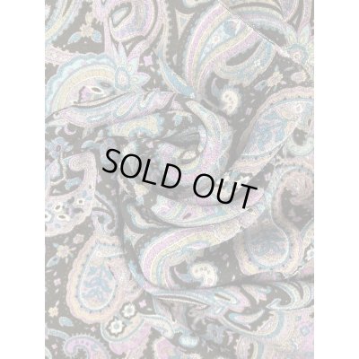 画像7: 生地：ペイズリー柄プリントトリアセテートポリ（紺／紫）