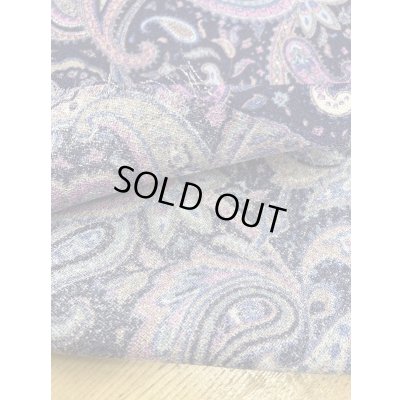 画像4: 生地：ペイズリー柄プリントトリアセテートポリ（紫／ピンク）