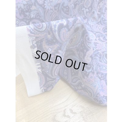 画像6: 生地：ペイズリー柄プリントトリアセテートポリ（紫／ピンク）