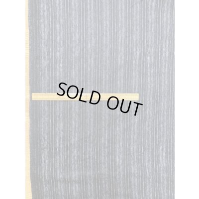 画像1: 生地：縦縞ポリエステル（黒／グレー）