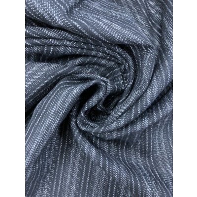 画像6: 生地：縦縞ポリエステル（黒／グレー）