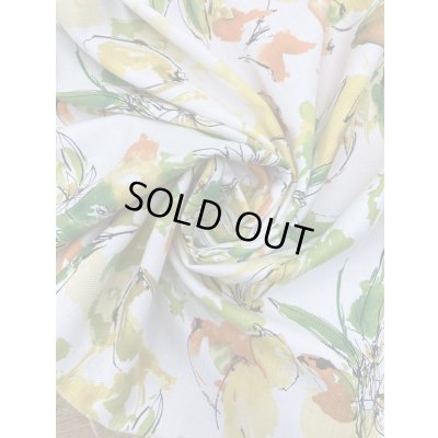 画像6: 生地：フルーツ柄ポリエステル（白／黄色オレンジ）