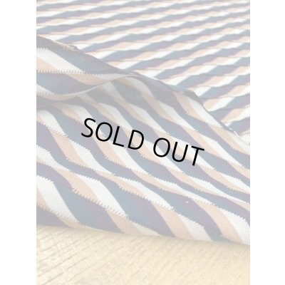 画像4: 生地：綿立体織りボーダー柄天竺ニット（紺茶）