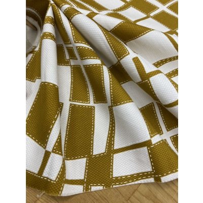 画像6: 生地：綿100％幾何学模様（マスタード）