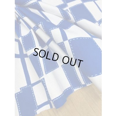 画像6: 生地:綿100%幾何学模様(ブルー)