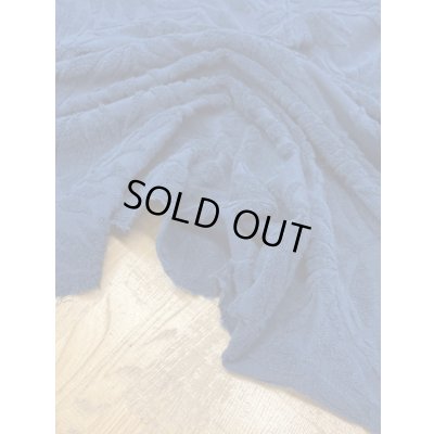 画像5: 生地:葉っぱ柄綿パイルニット(紺)