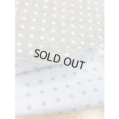 画像4: 生地：ボーダードット柄ダブルガーゼ（茶／水色）