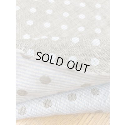 画像5: 生地：ボーダードット柄ダブルガーゼ（茶／水色）