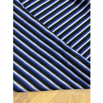 画像3: 生地：３色ボーダー柄綿１００％天竺ニット（ブルー／グレー／紺）