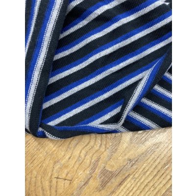 画像4: 生地：３色ボーダー柄綿１００％天竺ニット（ブルー／グレー／紺）