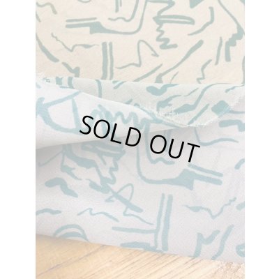 画像4: 生地：ポリエステルプリントジョーゼット（薄緑／緑）