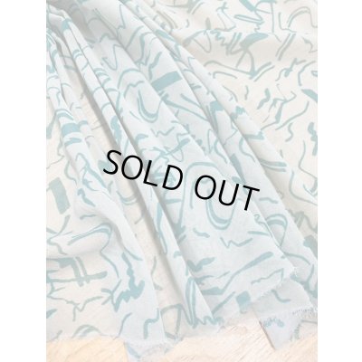 画像5: 生地：ポリエステルプリントジョーゼット（薄緑／緑）