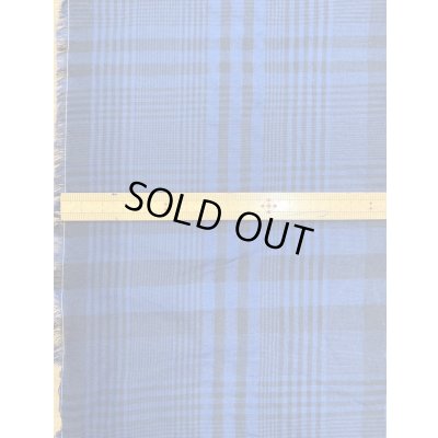 画像3: 生地：チェック柄綿100％リップル加工（紺／濃紺）