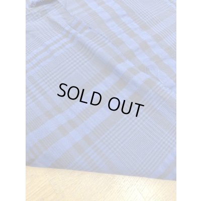 画像4: 生地：チェック柄綿100％リップル加工（紺／濃紺）